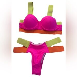 NWT Neon Bikini Hot Pink Day Glow